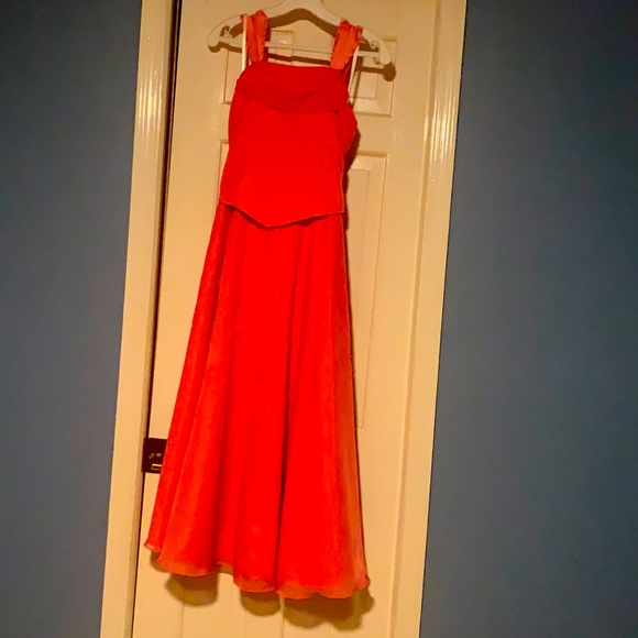 Peach-semi-formal party dress-Size-14 - Picture 1 of 3